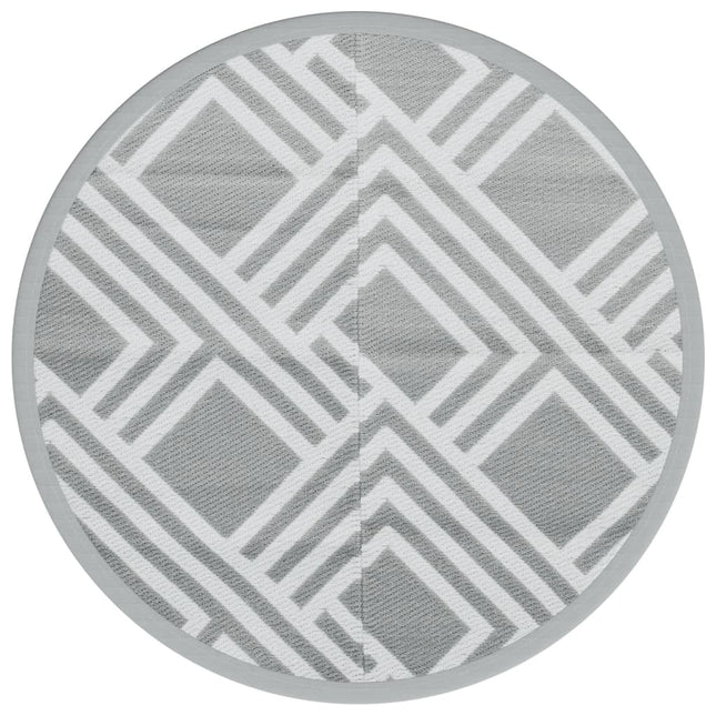 Tappeto da Esterno ARAKIL Grigio Ã˜120 cm in PP