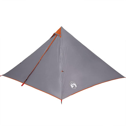 Tenda Familiare Tipi 7 Persone Grigia e Arancione Impermeabile