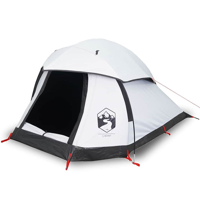 Tenda Campeggio a Cupola 1 Persona Bianca Tessuto Impermeabile