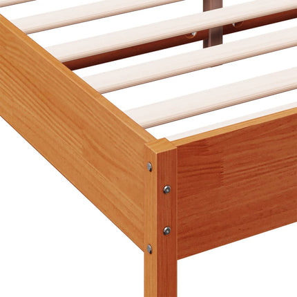 Letto senza Materasso Marrone Cera 140x190 cm in Legno di Pino