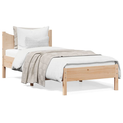 Letto senza Materasso 75x190 cm in Legno Massello Pino