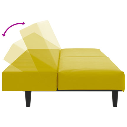 Set di Divani 2 pz Giallo in Velluto