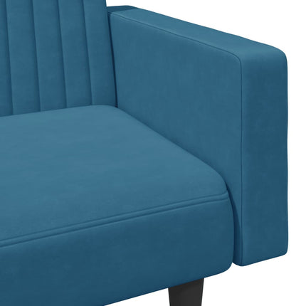 Set di Divani 2 pz Blu in Velluto