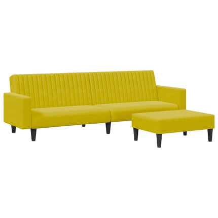 Set di Divani 2 pz Giallo in Velluto