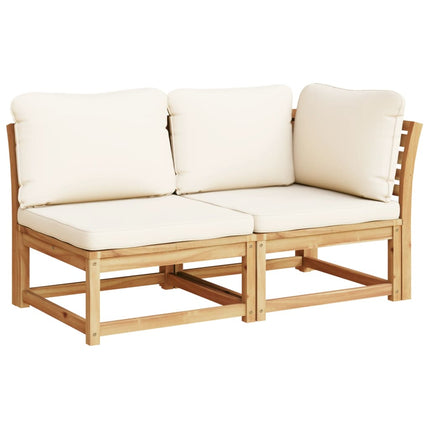 Set Salotto da Giardino 7 pz con Cuscini Legno Massello Acacia