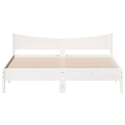 Giroletto senza Materasso Bianco 180x200 cm Legno Massello Pino