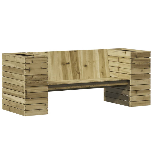 Panca con Fioriera 167,5x60x65 cm in Legno Impregnato di Pino