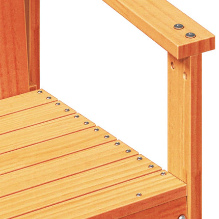 Sedia da Giardino Marrone Cera 62x56x77 cm Legno Massello Pino