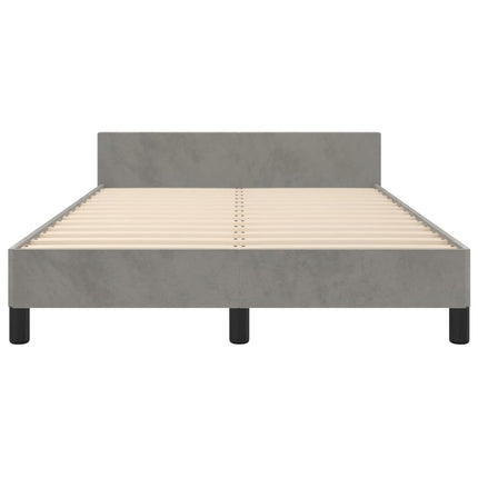 Giroletto senza Materasso Grigio Chiaro 120x190 cm Velluto