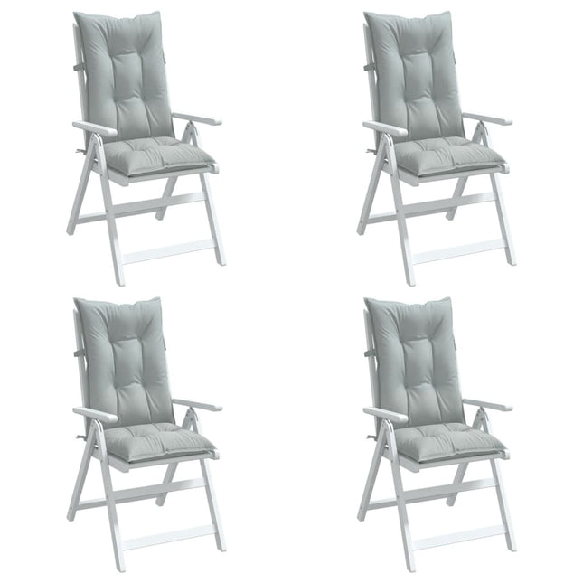 Cuscini Sedia Schiena Alta 4 Grigio MÃ©lange 120x50x7 Tessuto