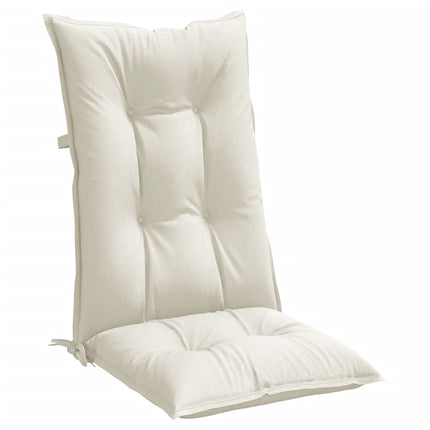 Cuscini Sedia Schiena Alta 4 Crema MÃƒÂ©lange 120x50x7 Tessuto