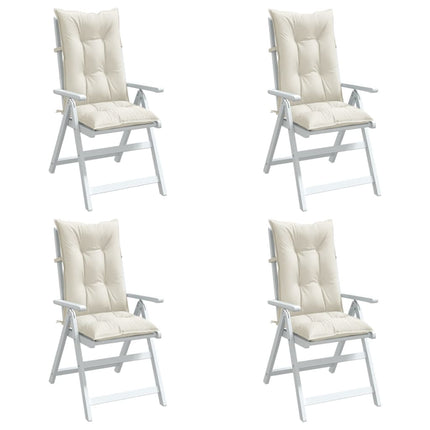 Cuscini Sedia Schiena Alta 4 Crema MÃƒÂ©lange 120x50x7 Tessuto