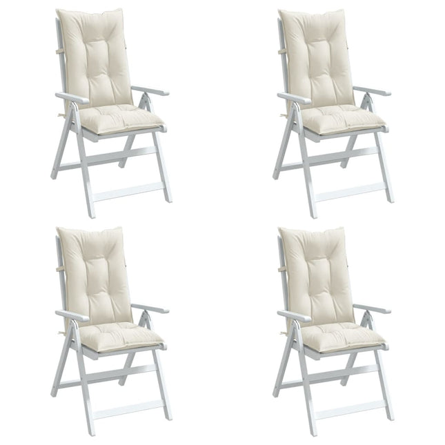 Cuscini Sedia Schiena Alta 4 Crema MÃƒÂ©lange 120x50x7 Tessuto