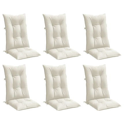 Cuscini Sedia Schiena Alta 6 Crema MÃƒÂ©lange 120x50x7 Tessuto