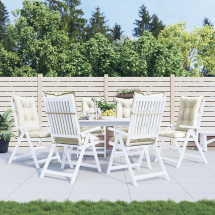 Cuscini Sedia Schiena Alta 6 Crema MÃƒÂ©lange 120x50x7 Tessuto