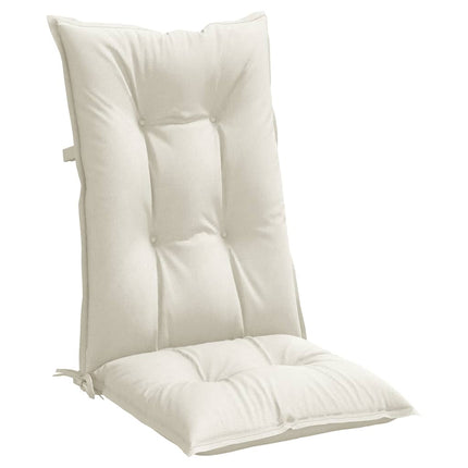 Cuscini Sedia Schiena Alta 6 Crema MÃƒÂ©lange 120x50x7 Tessuto