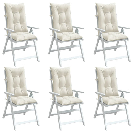 Cuscini Sedia Schiena Alta 6 Crema MÃƒÂ©lange 120x50x7 Tessuto