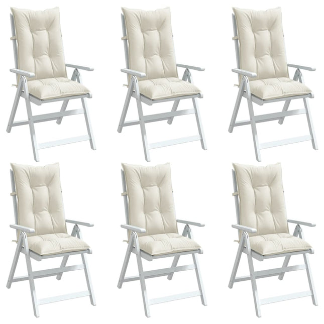 Cuscini Sedia Schiena Alta 6 Crema MÃƒÂ©lange 120x50x7 Tessuto