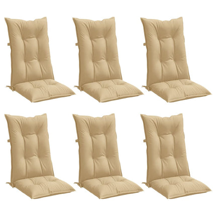 Cuscini Sedia Schiena Alta 6 Beige MÃƒÂ©lange 120x50x7 Tessuto