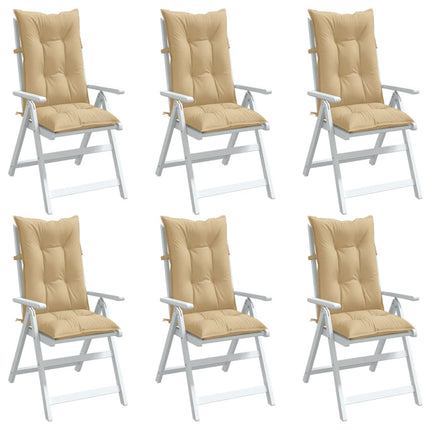 Cuscini Sedia Schiena Alta 6 Beige MÃƒÂ©lange 120x50x7 Tessuto