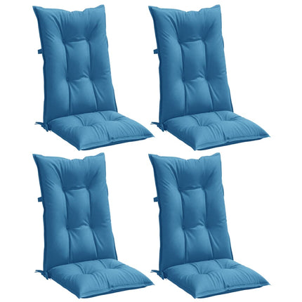 Cuscini Sedia Schiena Alta 4 Blu MÃƒÆ’Ã‚Â©lange 120x50x7 Tessuto