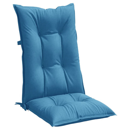 Cuscini Sedia Schiena Alta 4 Blu MÃƒÆ’Ã‚Â©lange 120x50x7 Tessuto