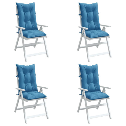 Cuscini Sedia Schiena Alta 4 Blu MÃƒÆ’Ã‚Â©lange 120x50x7 Tessuto