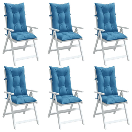 Cuscini Sedia Schiena Alta 6 Blu MÃƒÆ’Ã‚Â©lange 120x50x7 Tessuto