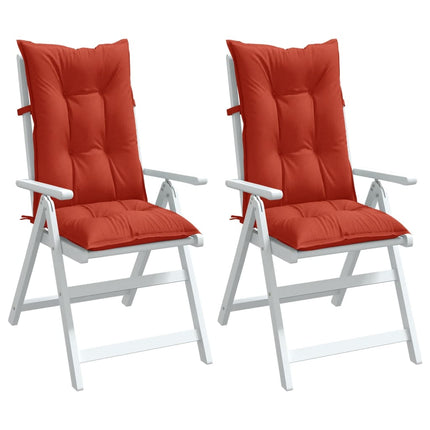 Cuscini Sedia Schiena Alta 2 Rosso MÃƒÂ©lange 120x50x7 Tessuto
