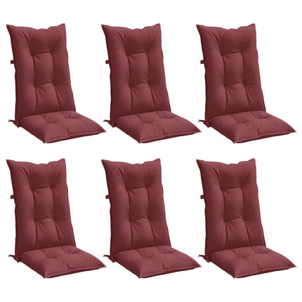 Cuscini Sedia Schiena Alta 2 Rosso Vino MÃƒÆ’Ã‚Â©lange 120x50x7 cm