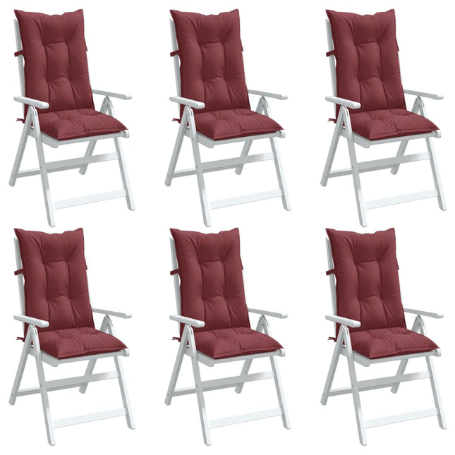 Cuscini Sedia Schiena Alta 2 Rosso Vino MÃƒÂ©lange 120x50x7 cm