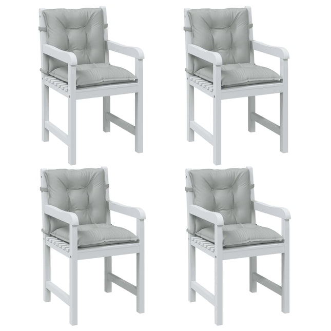 Cuscini Sedia Schiena Bassa 4 pz Grigio MÃ©lange 100x50x7 cm