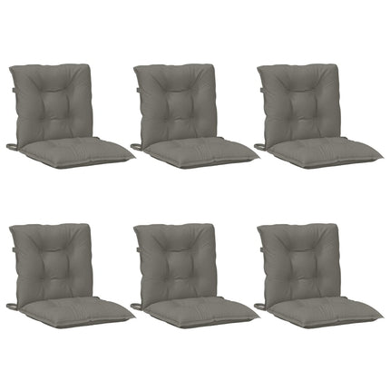 Cuscini Sedia Schiena Bassa 6 pz Grigio MÃƒÂ©lange 100x50x7 cm