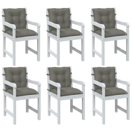 Cuscini Sedia Schiena Bassa 6 pz Grigio MÃƒÂ©lange 100x50x7 cm