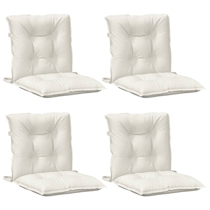 Cuscini Sedia Schiena Bassa 4 pz Crema MÃƒÆ’Ã‚Â©lange 100x50x7 Tessuto