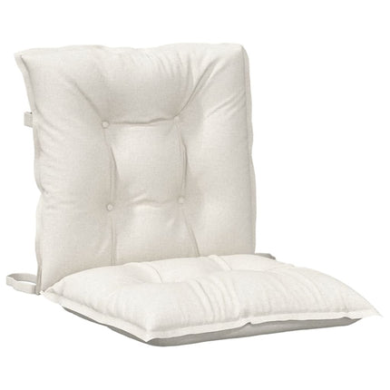 Cuscini Sedia Schiena Bassa 4 pz Crema MÃƒÆ’Ã‚Â©lange 100x50x7 Tessuto