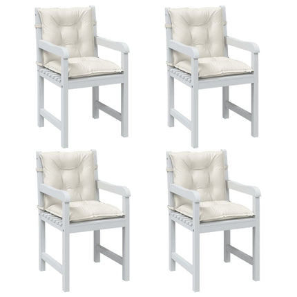 Cuscini Sedia Schiena Bassa 4 pz Crema MÃƒÆ’Ã‚Â©lange 100x50x7 Tessuto