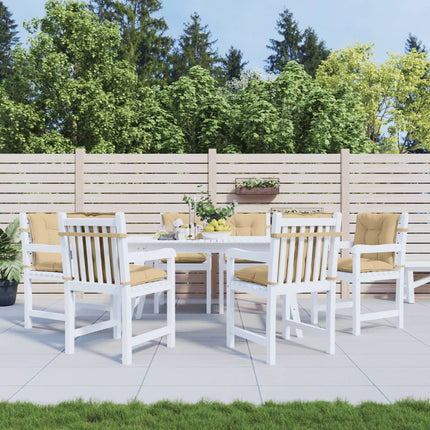 Cuscini Sedia Schiena Bassa 6 pz Beige MÃ©lange 100x50x7 Tessuto