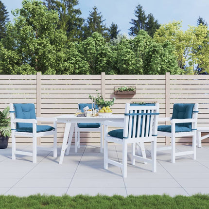 Cuscini Sedia Schiena Bassa 4 pz Blu MÃƒÆ’Ã‚Â©lange 100x50x7 Tessuto