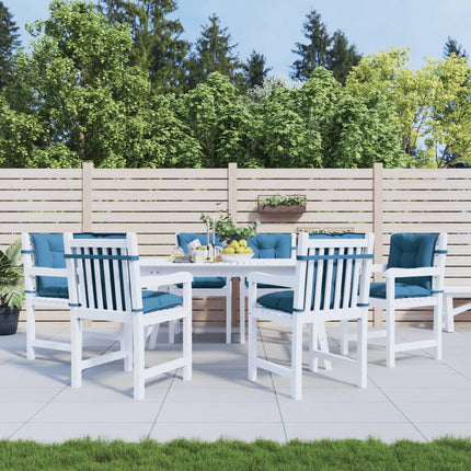 Cuscini Sedia Schiena Bassa 6 pz Blu MÃƒÆ’Ã‚Â©lange 100x50x7 Tessuto