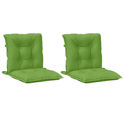 Cuscini Sedia Schiena Bassa 2 pz Verde MÃƒÆ’Ã‚Â©lange 100x50x7 Tessuto