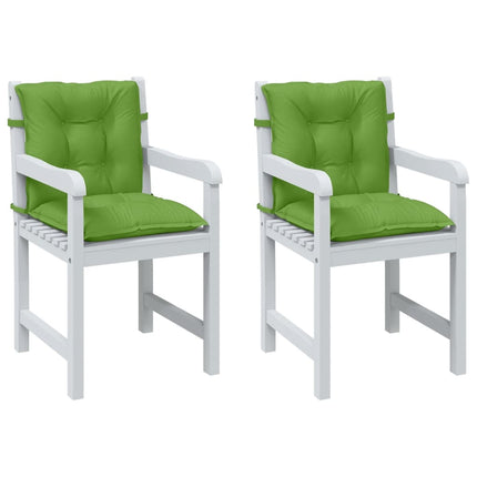 Cuscini Sedia Schiena Bassa 2 pz Verde MÃƒÆ’Ã‚Â©lange 100x50x7 Tessuto