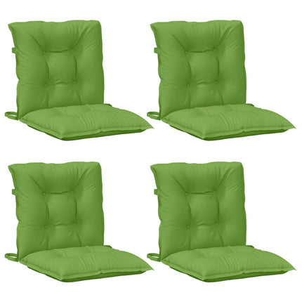 Cuscini Sedia Schiena Bassa 4 pz Verde MÃƒÆ’Ã‚Â©lange 100x50x7 Tessuto