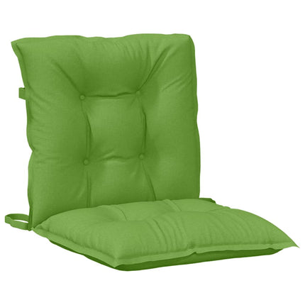 Cuscini Sedia Schiena Bassa 4 pz Verde MÃƒÆ’Ã‚Â©lange 100x50x7 Tessuto