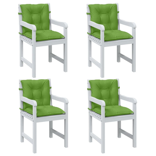 Cuscini Sedia Schiena Bassa 4 pz Verde MÃƒÆ’Ã‚Â©lange 100x50x7 Tessuto