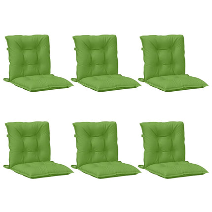 Cuscini Sedia Schiena Bassa 6 pz Verde MÃƒÂ©lange 100x50x7 Tessuto