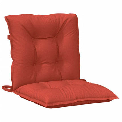 Cuscini Sedia Schiena Bassa 4 pz Rosso MÃ©lange 100x50x7 Tessuto