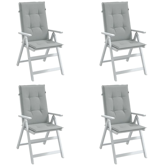 Cuscini Sedia Schiena Alta 4 Grigio MÃ©lange 120x50x4 Tessuto