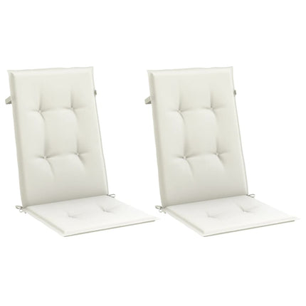 Cuscini Sedia Schiena Alta 2 Crema MÃƒÂ©lange 120x50x4 Tessuto