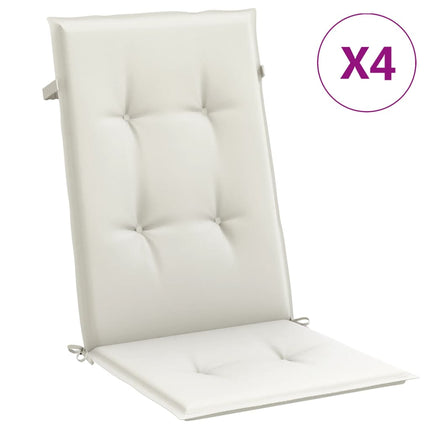 Cuscini Sedia Schiena Alta 4 Crema MÃ©lange 120x50x4 Tessuto